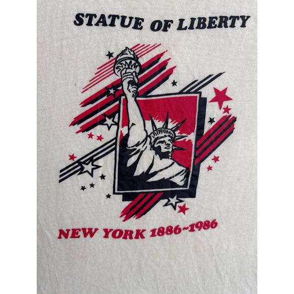 Vintage 1986 Statue of Liberty Centennial T-Shirt USA Single Stitch medium - Picture 10 of 12